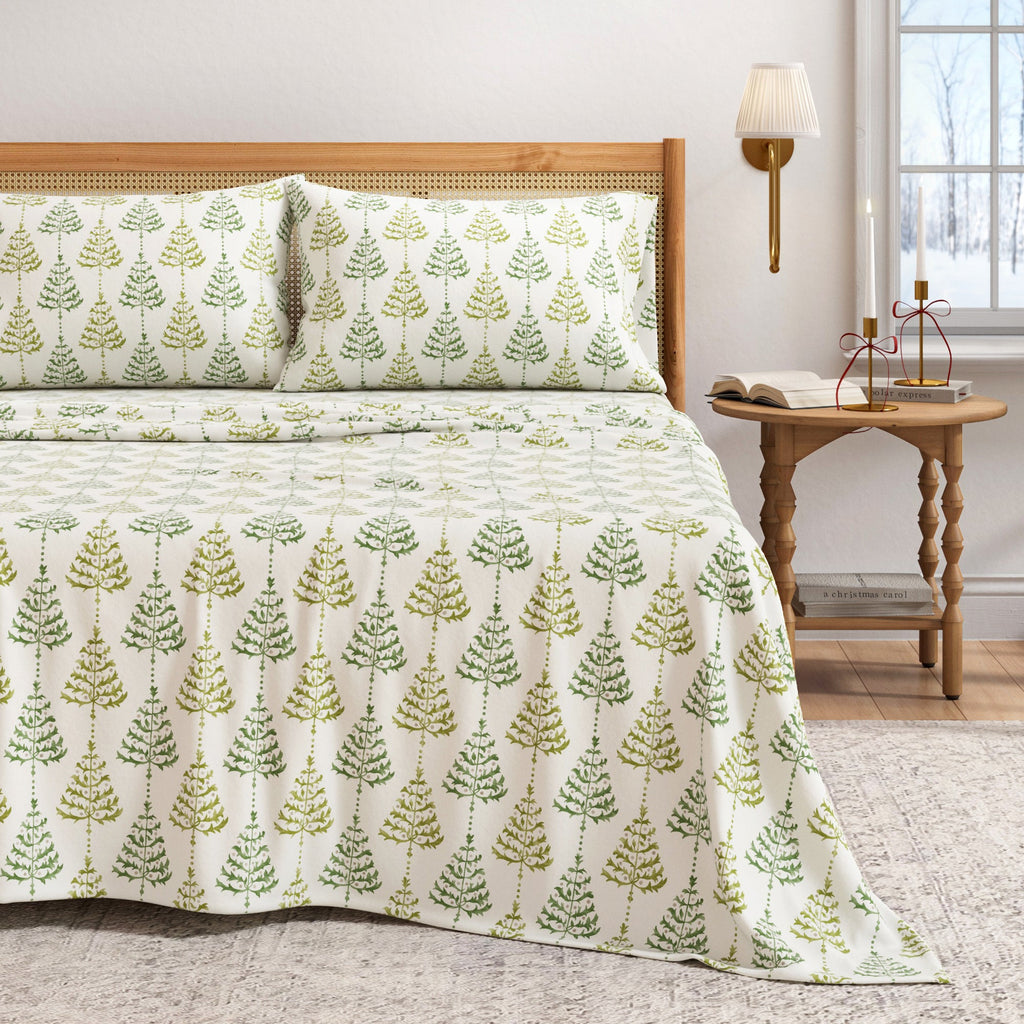 Turkish Cotton Flannel Sheet Set - Elevated Holiday, photo 25 of 48
