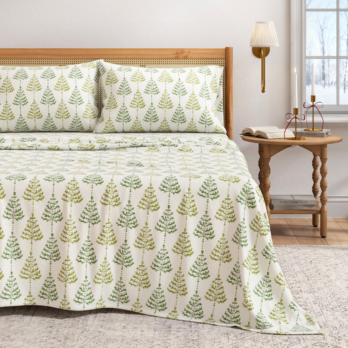 Turkish Cotton Flannel Sheet Set - Elevated Holiday, photo 25 of 48