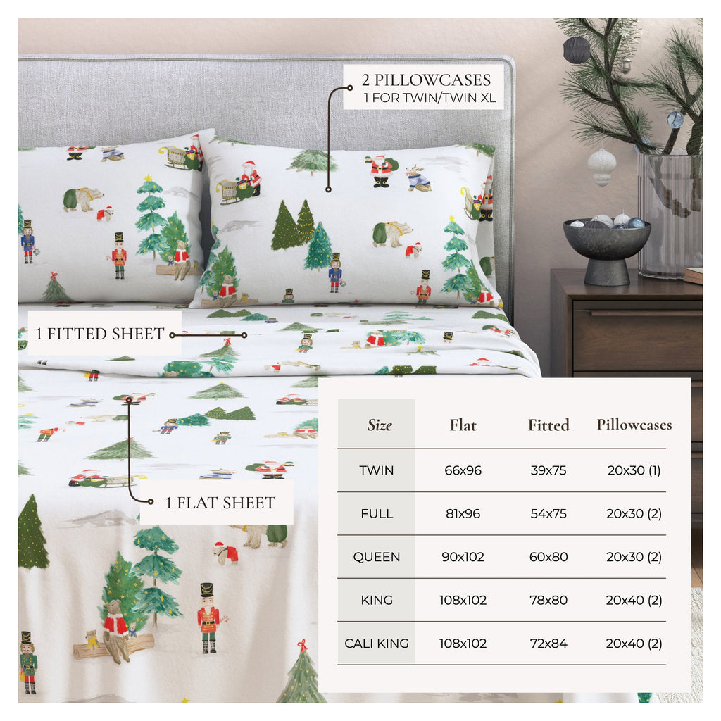 Turkish Cotton Christmas Flannel Sheet Set - Whittaker, photo 55 of 69