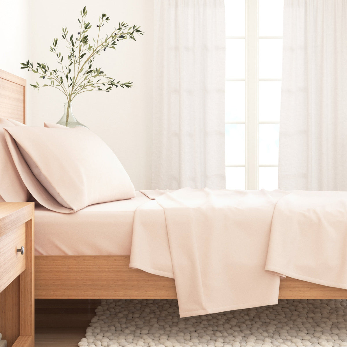 Cotton Solid Flannel Sheet - Nordic, photo 15 of 60