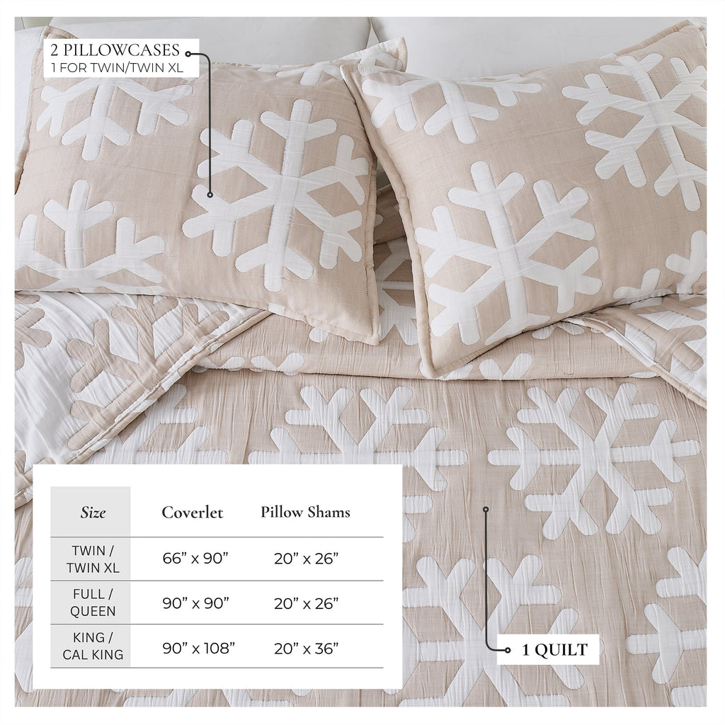 Matelassé Snowflake Quilt Set - Nino Collection, photo 24 of 24