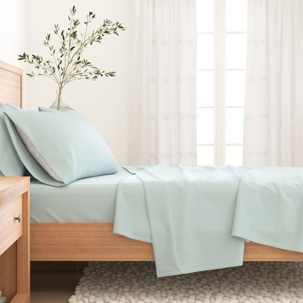 Cotton Solid Flannel Sheet - Nordic, photo 22 of 60