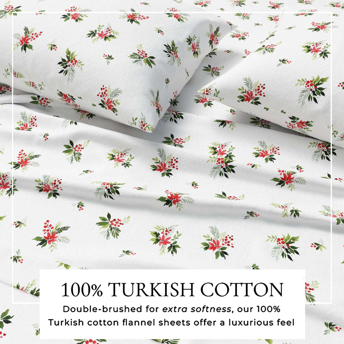 Turkish Cotton Flannel Sheet Set - Elevated Holiday, photo 48 of 48