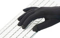Fingerless typing gloves for cold hands
