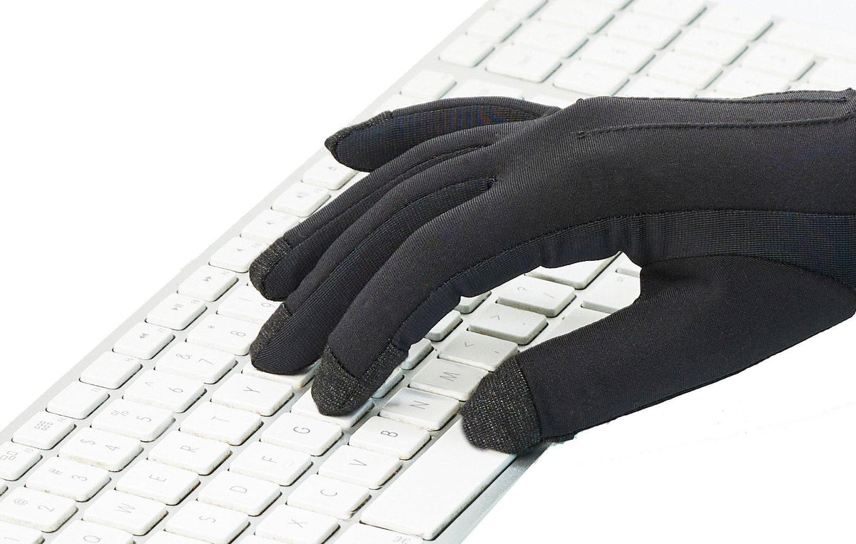 Fingerless typing gloves for cold hands