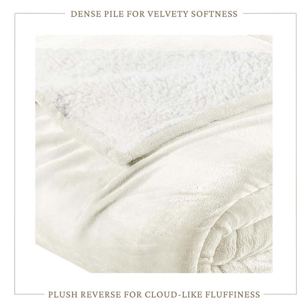 Velvet Plush Sherpa Bed Blanket - Sherpa Fleece, photo 10 of 69
