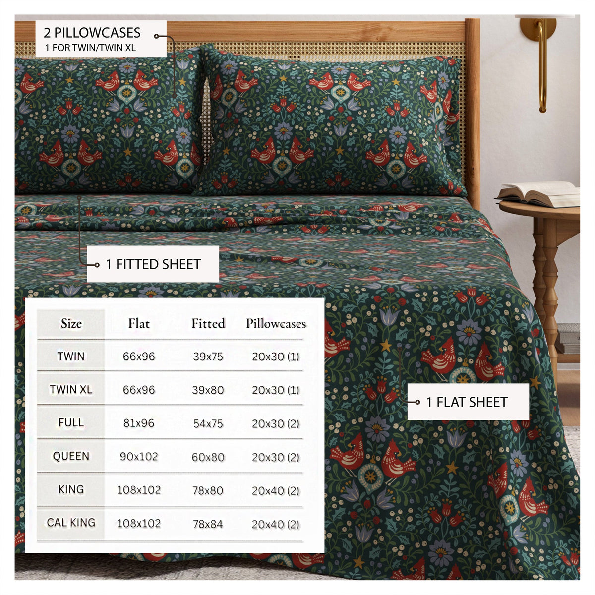 Turkish Cotton Flannel Sheet Set - Elevated Holiday, photo 35 of 48