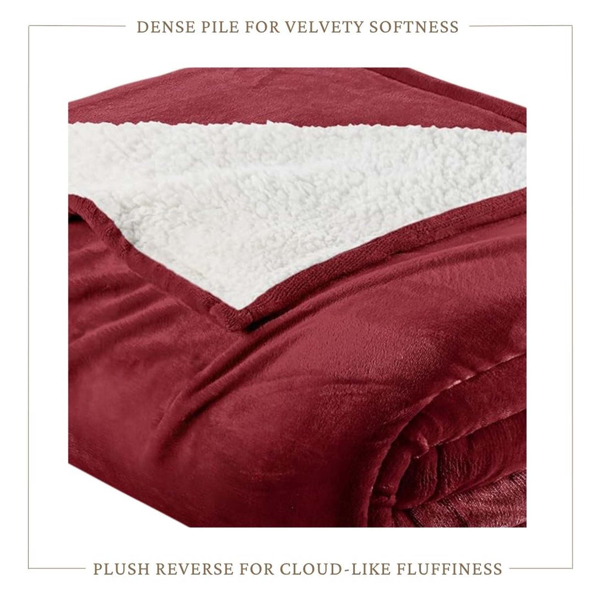 Velvet Plush Sherpa Bed Blanket - Sherpa Fleece, photo 44 of 69