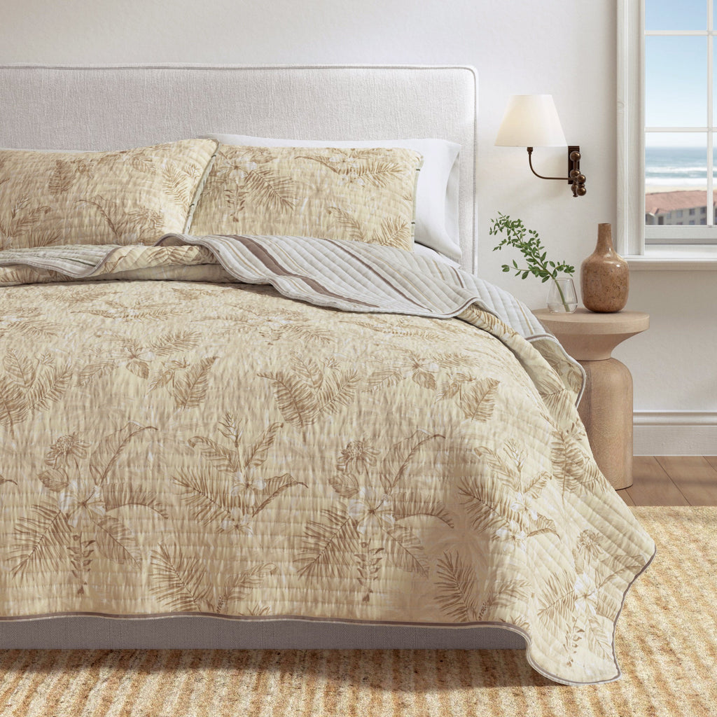 Floral Printed Cotton Quilt Set - Mendocino Collection, photo 6 of 12