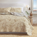 Floral Printed Cotton Quilt Set - Mendocino Collection, photo 6 of 12
