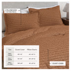 100% Cotton Honeycomb Waffle Duvet Set - Mattea, photo 21 of 42