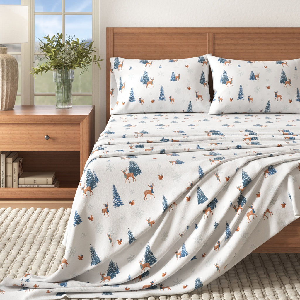 Turkish Cotton Christmas Flannel Sheet Set - Whittaker, photo 14 of 69