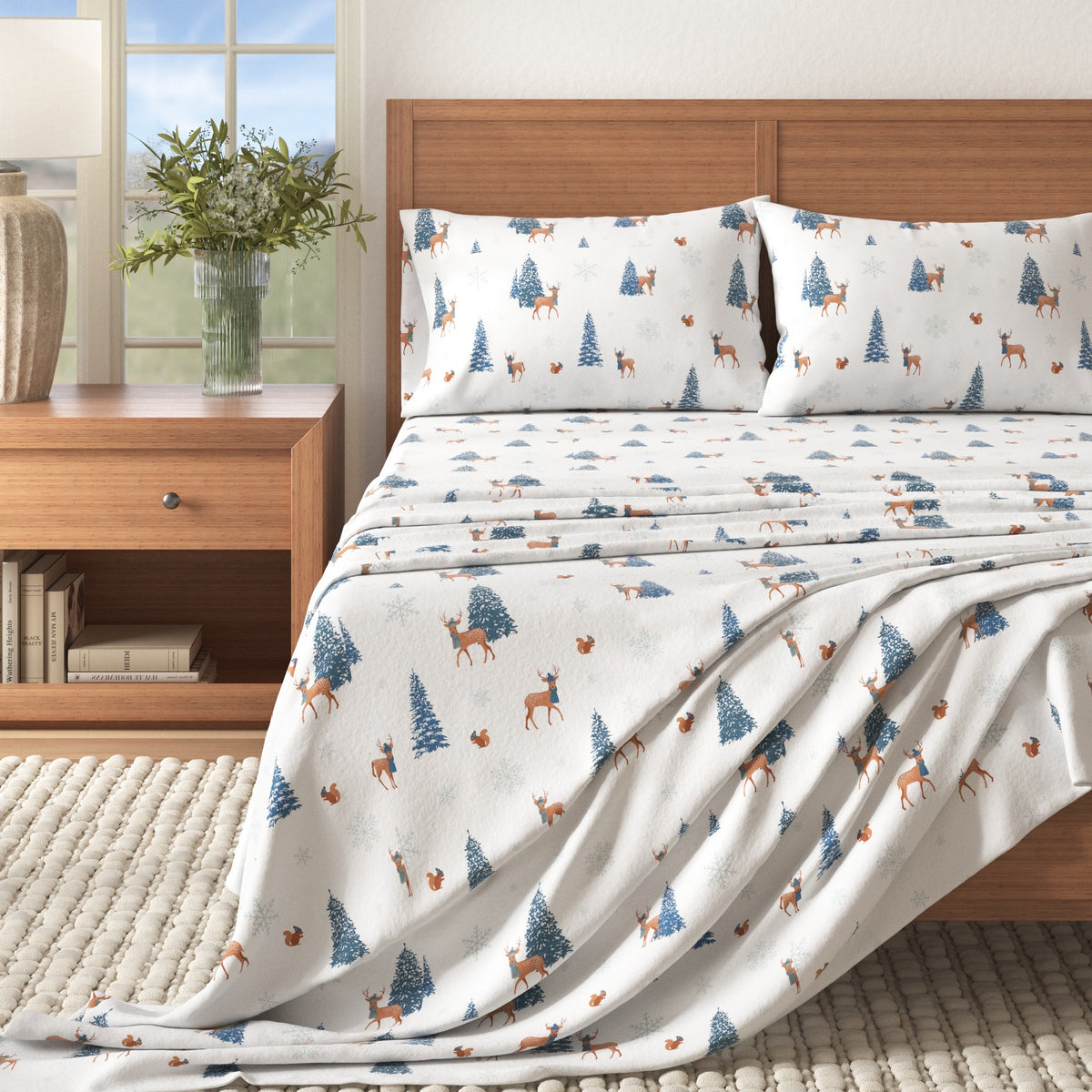 Turkish Cotton Christmas Flannel Sheet Set - Whittaker, photo 14 of 69