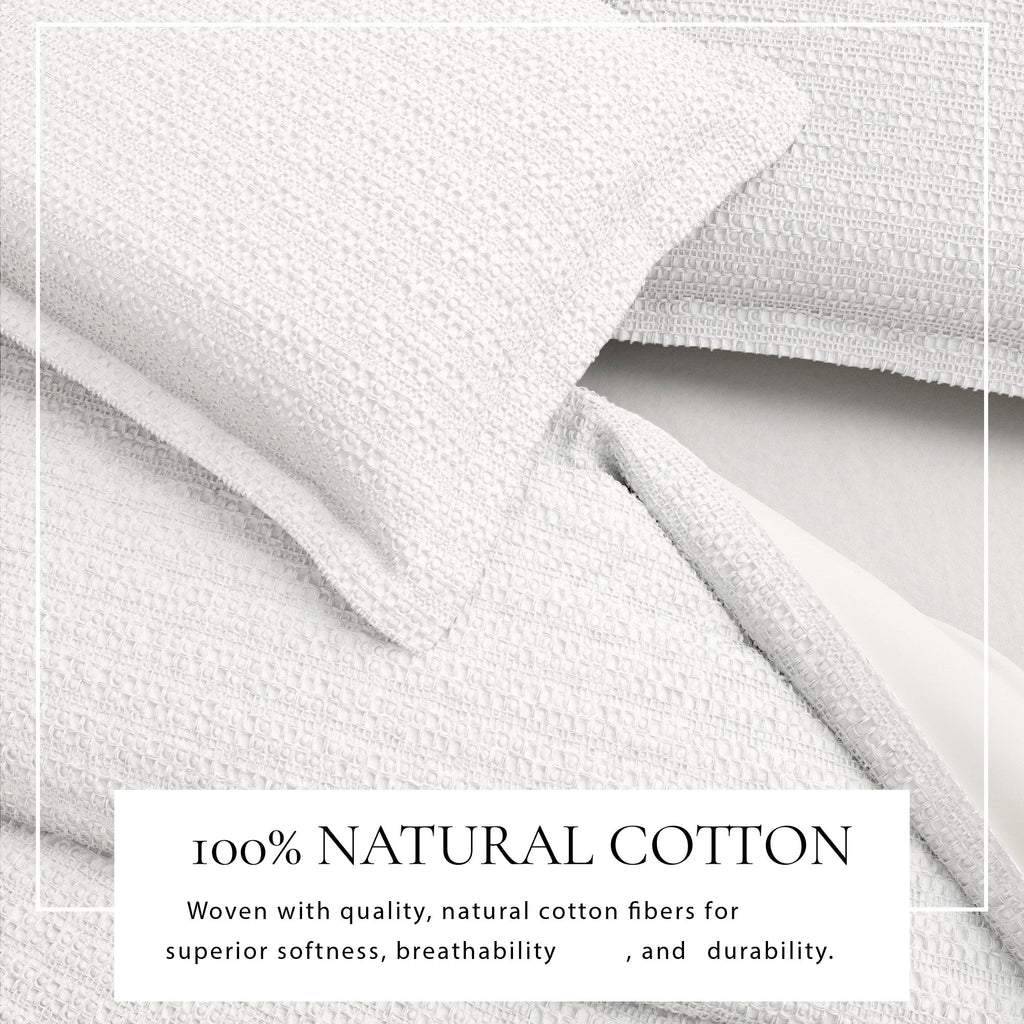 100% Cotton Honeycomb Waffle Duvet Set - Mattea, photo 2 of 42