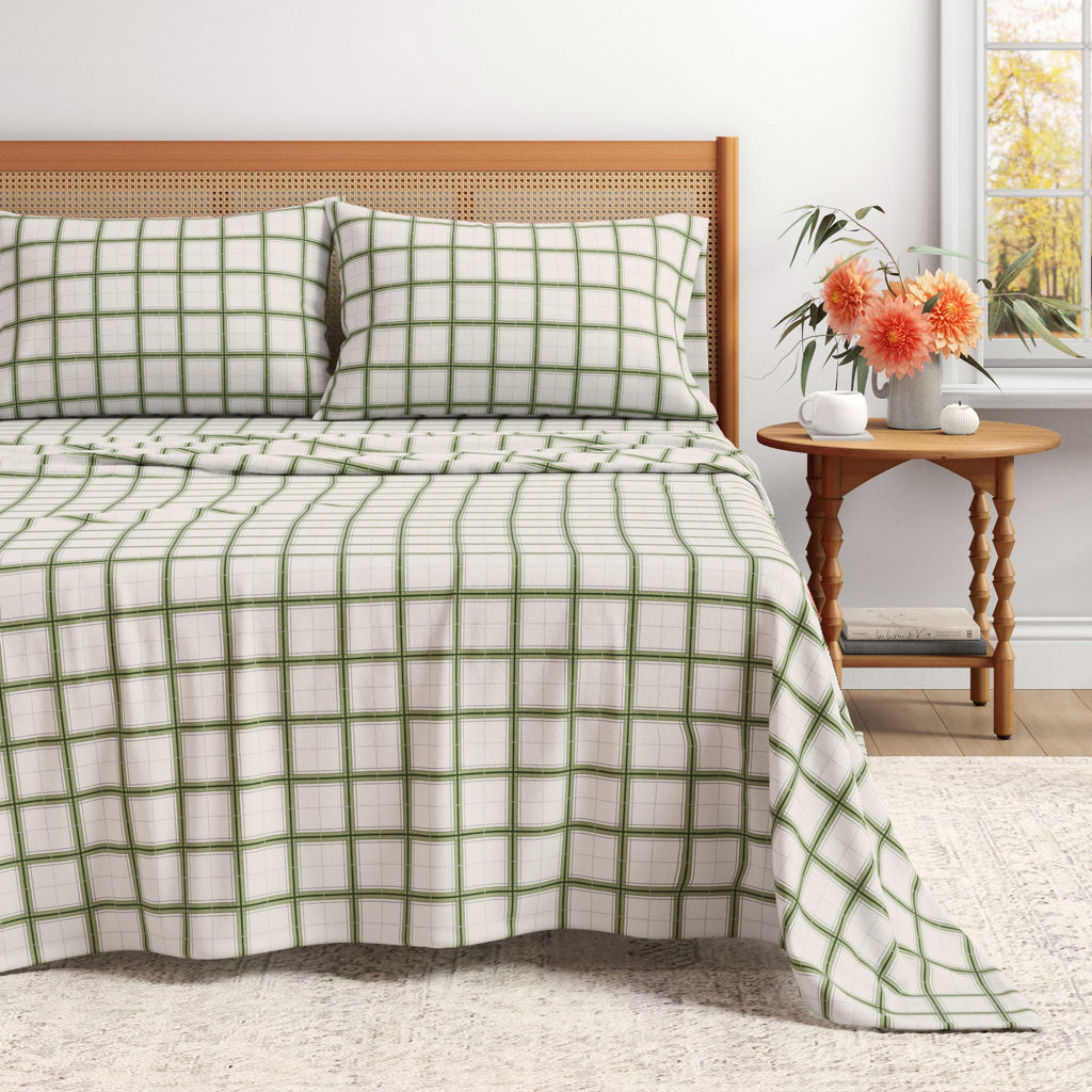 Turkish Cotton Flannel Sheet Set - Plaid & Stripe Collection, photo 13 of 30
