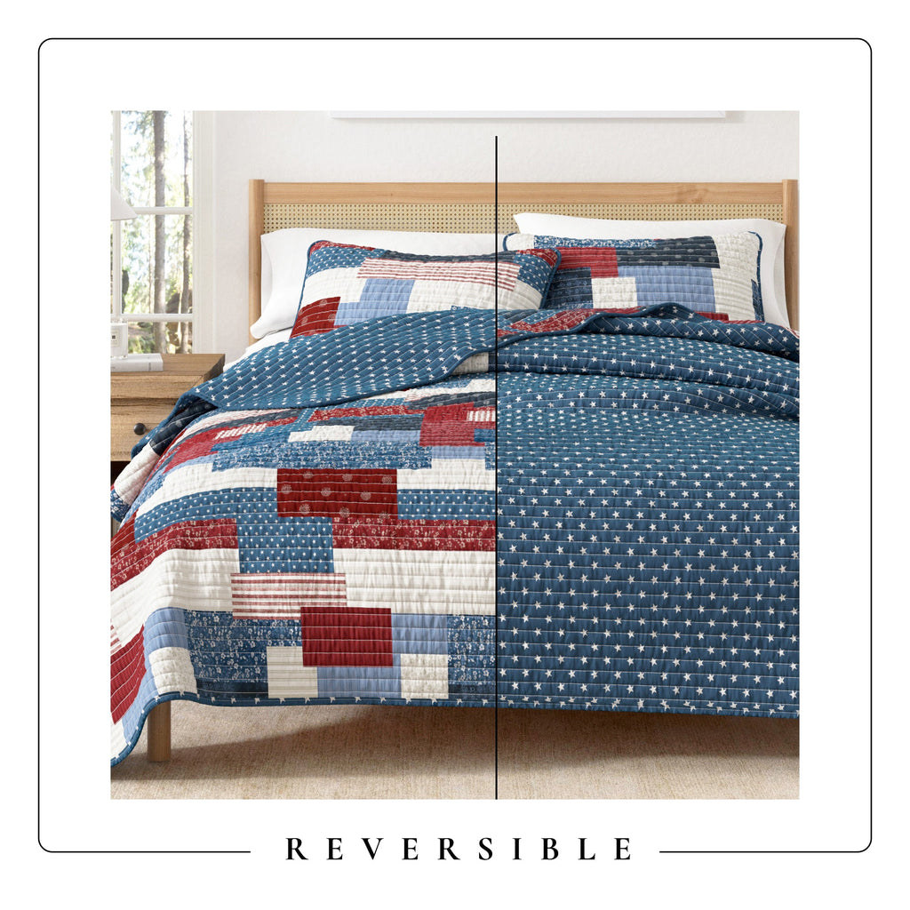 Americana Patchwork Quilt Set - Lowel Collection, photo 5 of 6