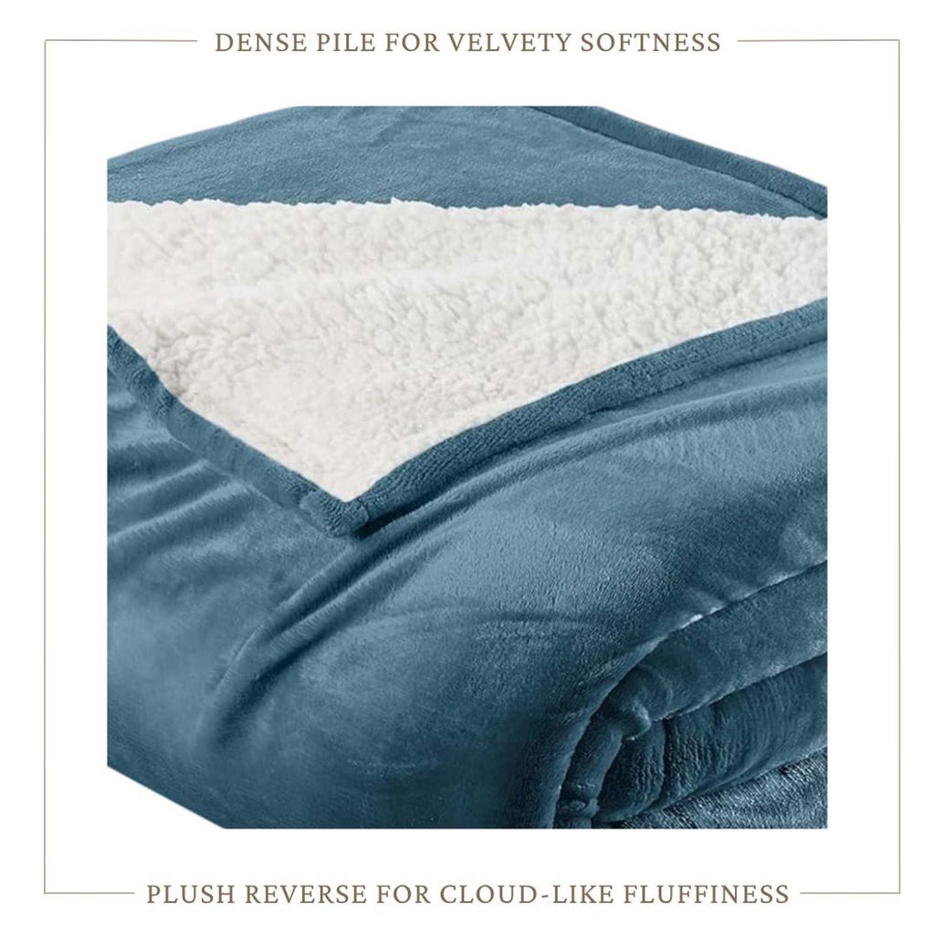 Velvet Plush Sherpa Bed Blanket - Sherpa Fleece, photo 54 of 69
