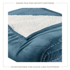 Velvet Plush Sherpa Bed Blanket - Sherpa Fleece, photo 54 of 69