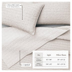 100% Cotton Honeycomb Waffle Garment Washed Quilt Set, photo 27 of 42