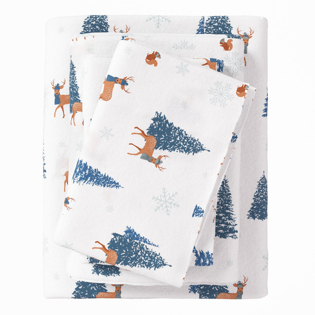 Turkish Cotton Christmas Flannel Sheet Set - Whittaker, photo 13 of 69