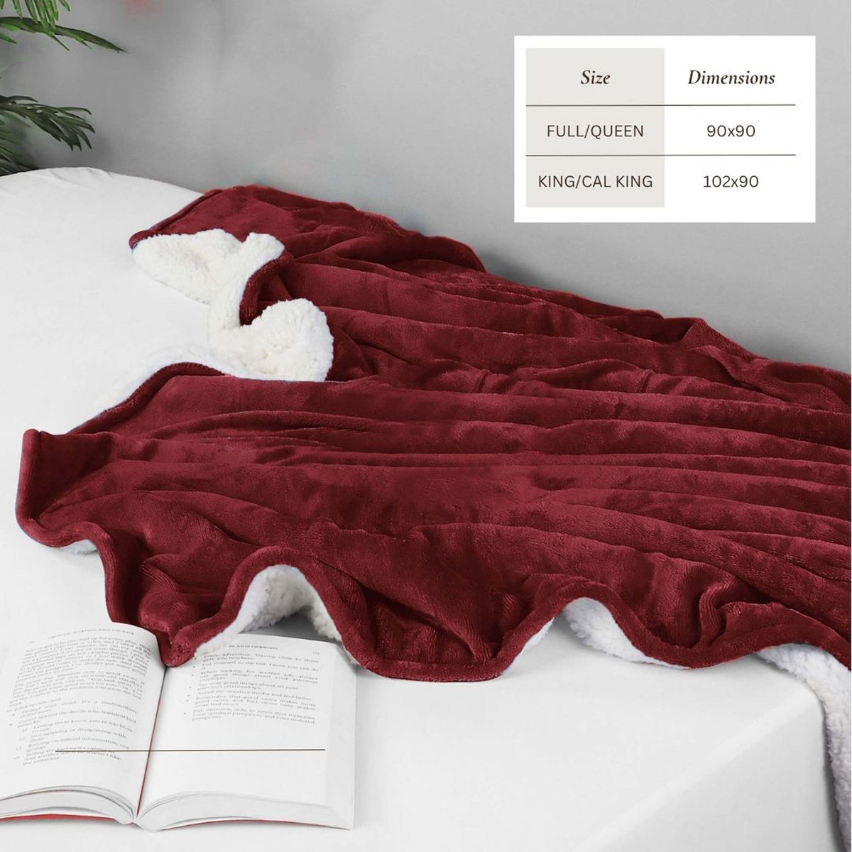 Velvet Plush Sherpa Bed Blanket - Sherpa Fleece, photo 42 of 69