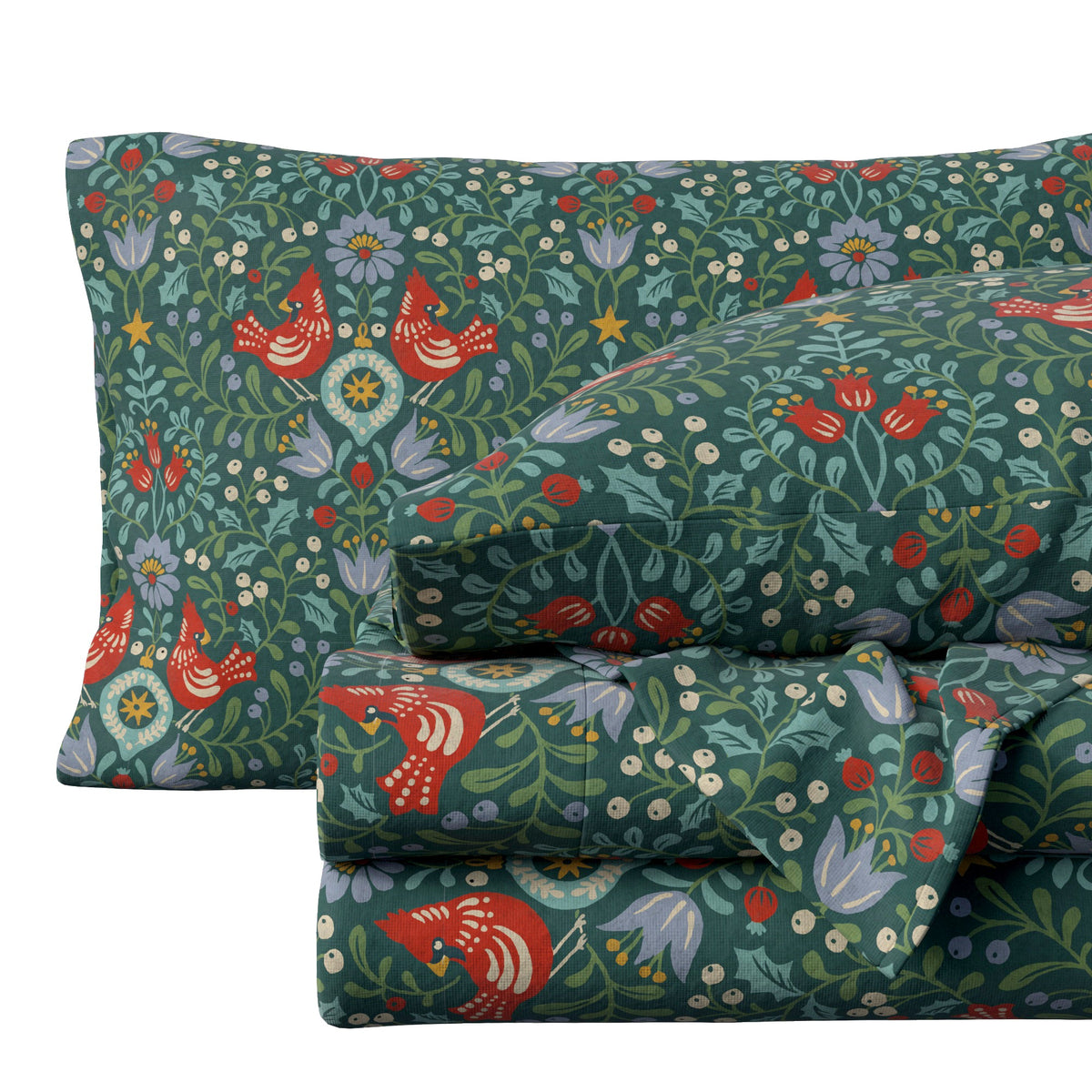 Turkish Cotton Flannel Sheet Set - Elevated Holiday, photo 32 of 48