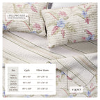 Floral Printed Cotton Quilt Set - Mendocino Collection, photo 10 of 12