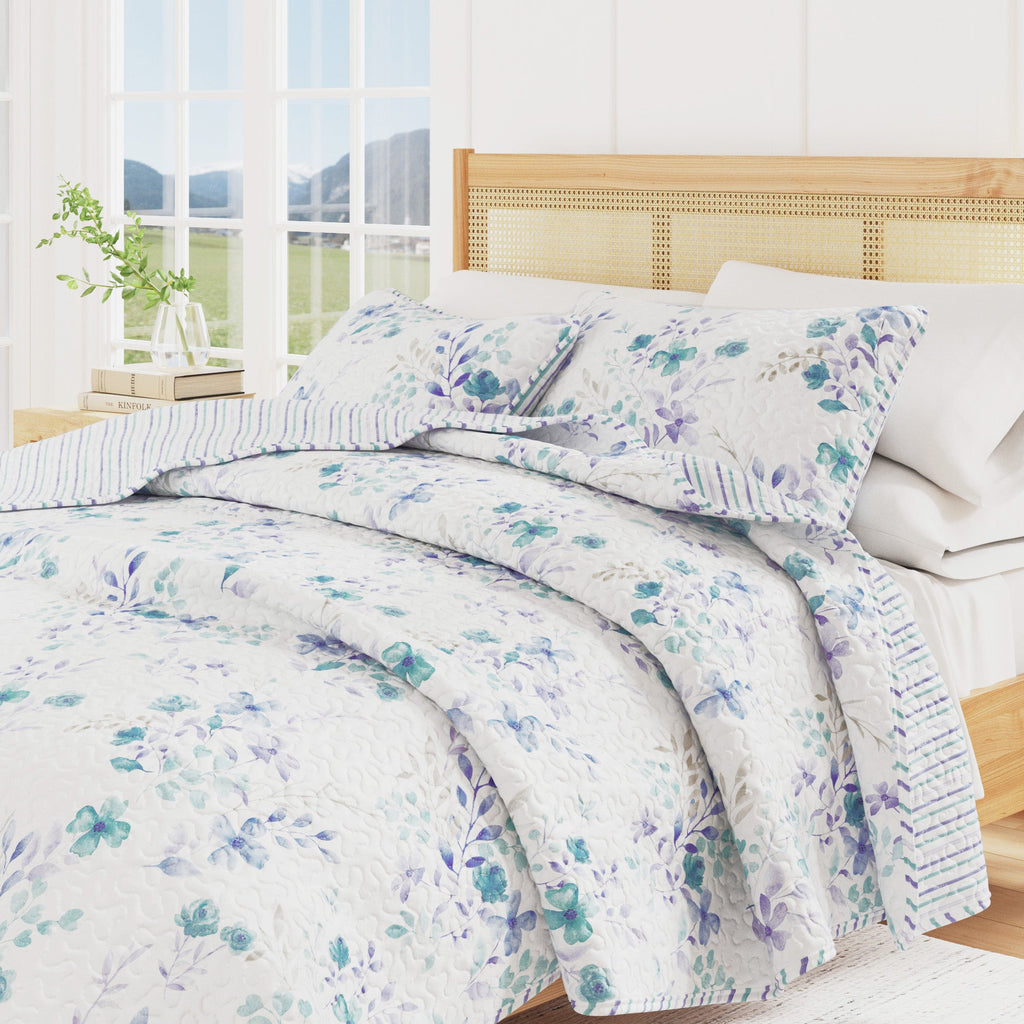 April Morning Floral Quilt Set, photo 6 of 6