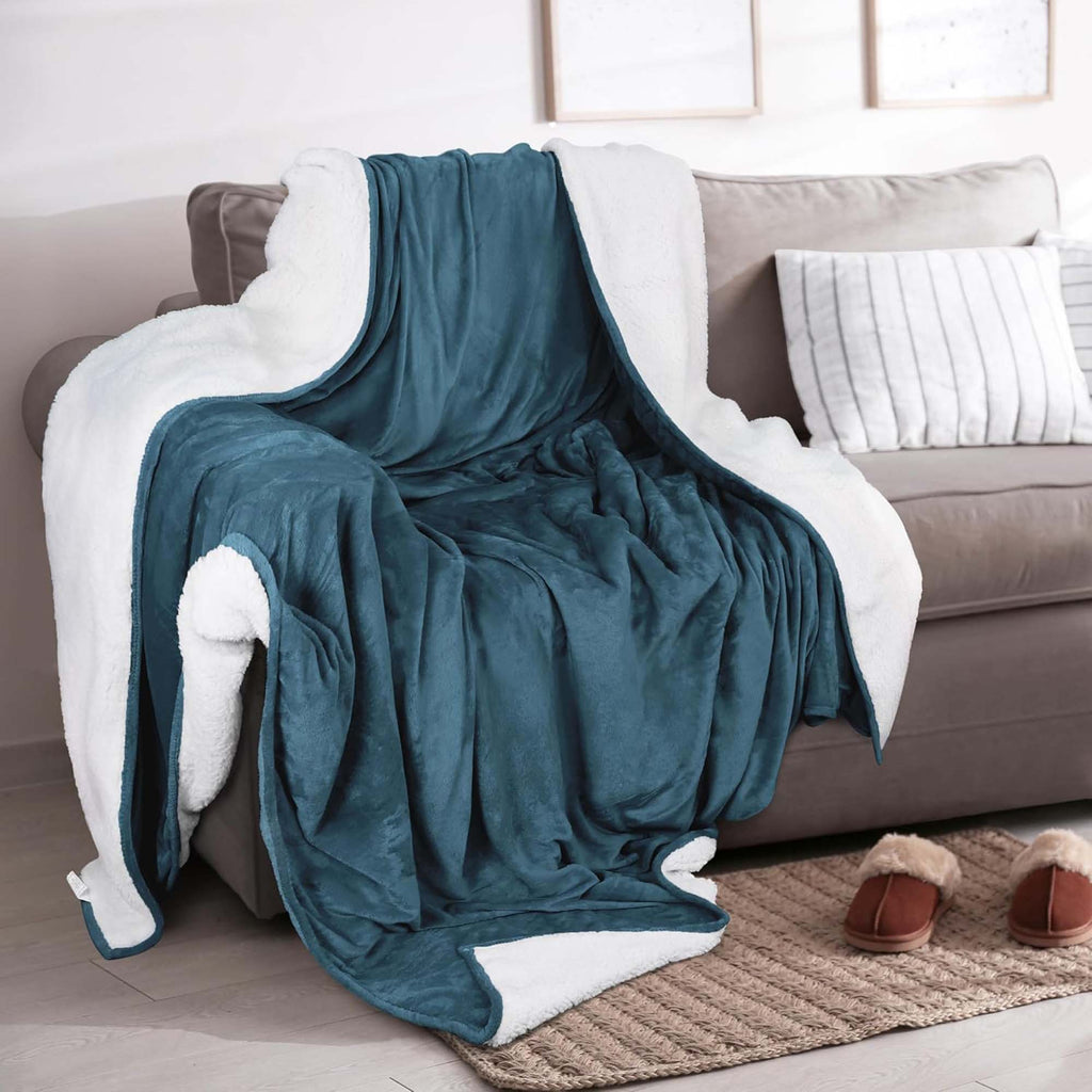 Velvet Plush Sherpa Bed Blanket - Sherpa Fleece, photo 51 of 69