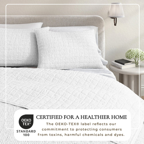 100% Cotton Honeycomb Waffle Garment Washed Quilt Set, photo 2 of 42