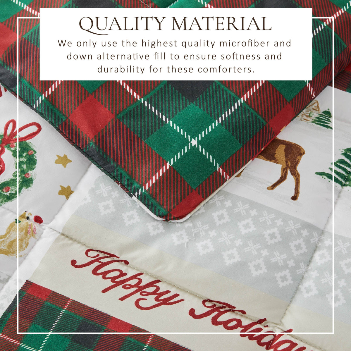 Reversible Christmas Comforter and Sham Set - Holiday Lodge, photo 50 of 120