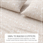 Turkish Cotton Flannel Sheet Set - Elevated Holiday, photo 14 of 48