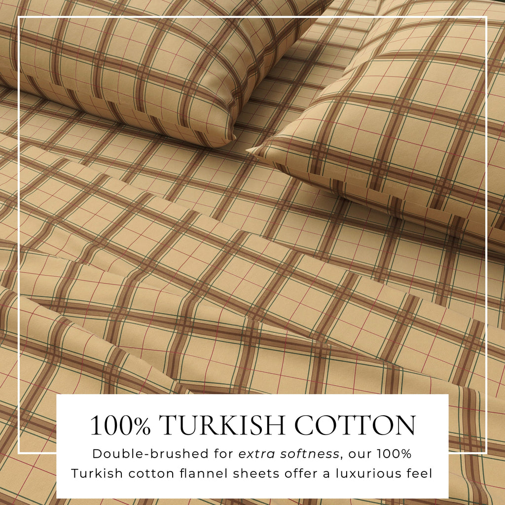Turkish Cotton Flannel Sheet Set - Plaid & Stripe Collection, photo 20 of 30
