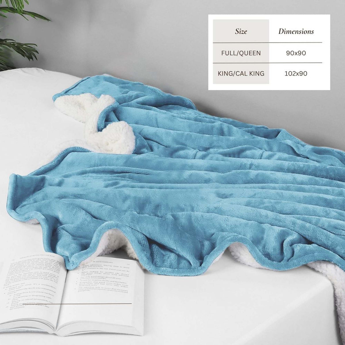 Velvet Plush Sherpa Bed Blanket - Sherpa Fleece, photo 23 of 69