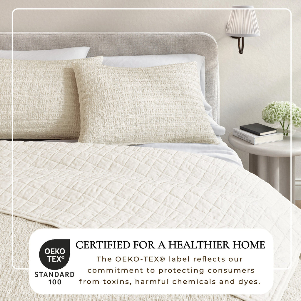 100% Cotton Honeycomb Waffle Garment Washed Quilt Set, photo 8 of 42
