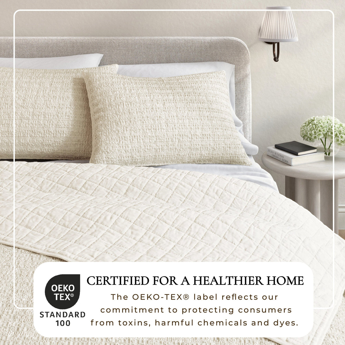 100% Cotton Honeycomb Waffle Garment Washed Quilt Set, photo 8 of 42