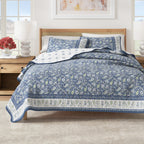Floral Boho Printed Cotton Quilt Set - Indira Collection, photo 7 of 12